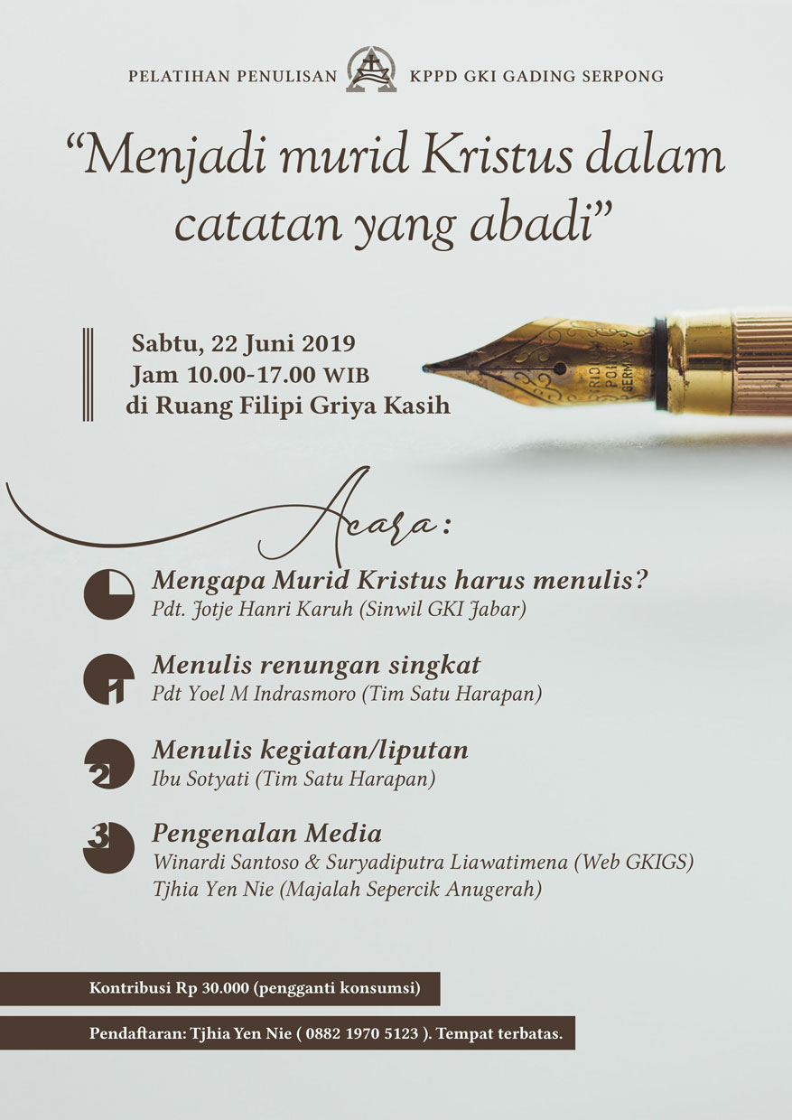 Pelatihan Penulisan KPPD GKI Gading Serpong