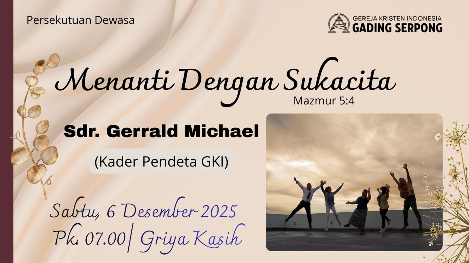 Persekutuan Dewasa (Sabtu) | 6 Desember 2025