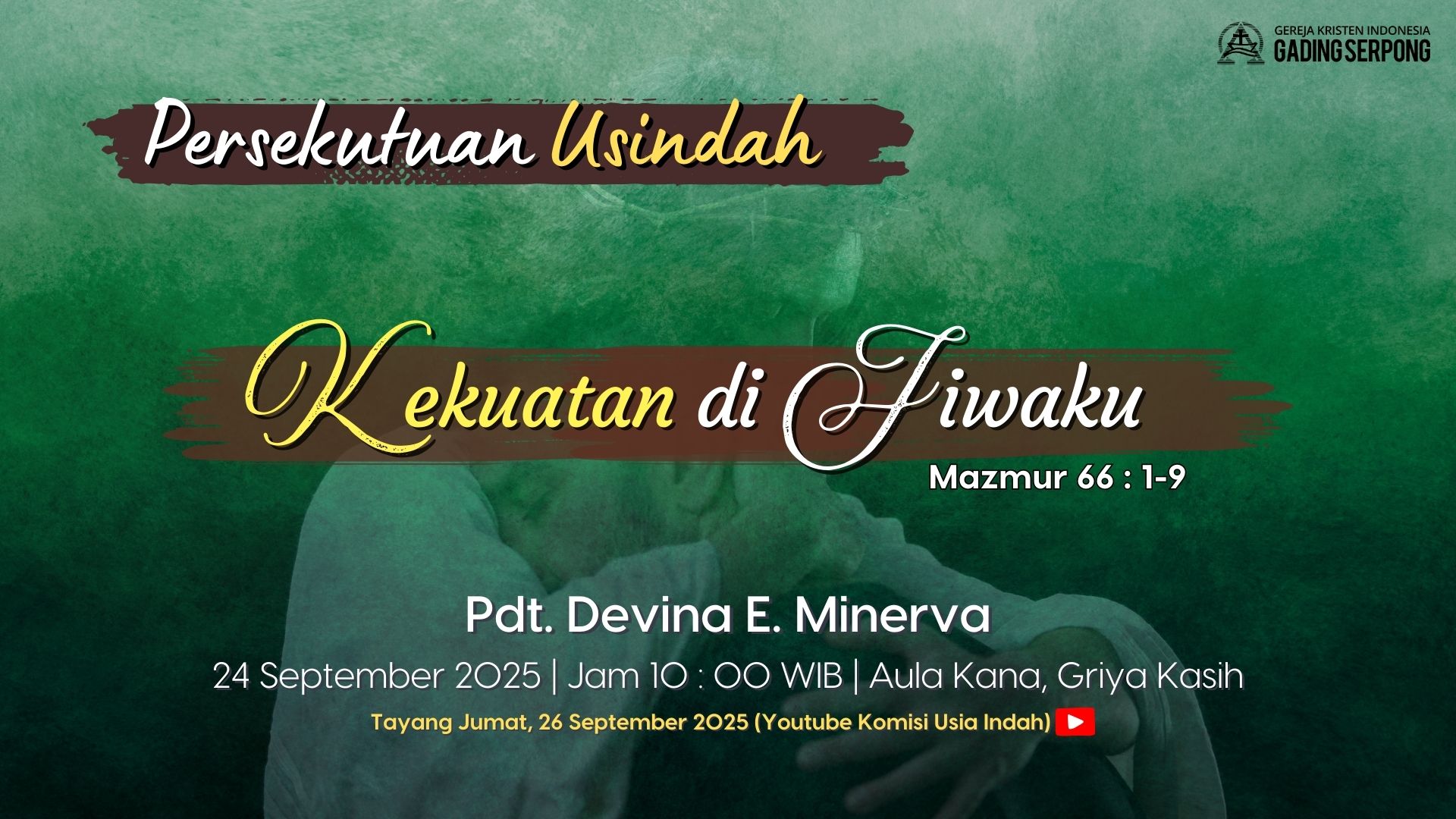 Persekutuan Usia Indah | 24 September 2025