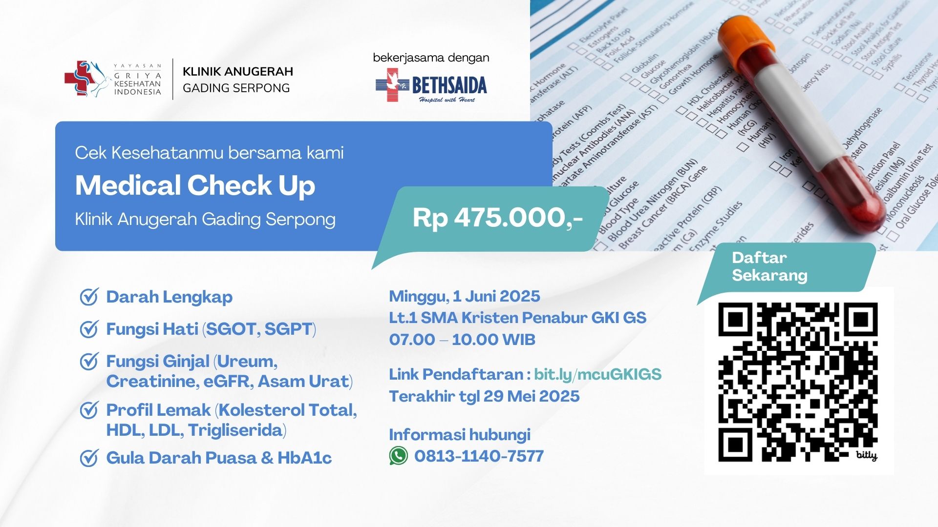 Medical Check Up Klinik Anugerah 1 Juni 2025