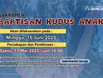Baptis Kudus Anak 15 Juni 2025